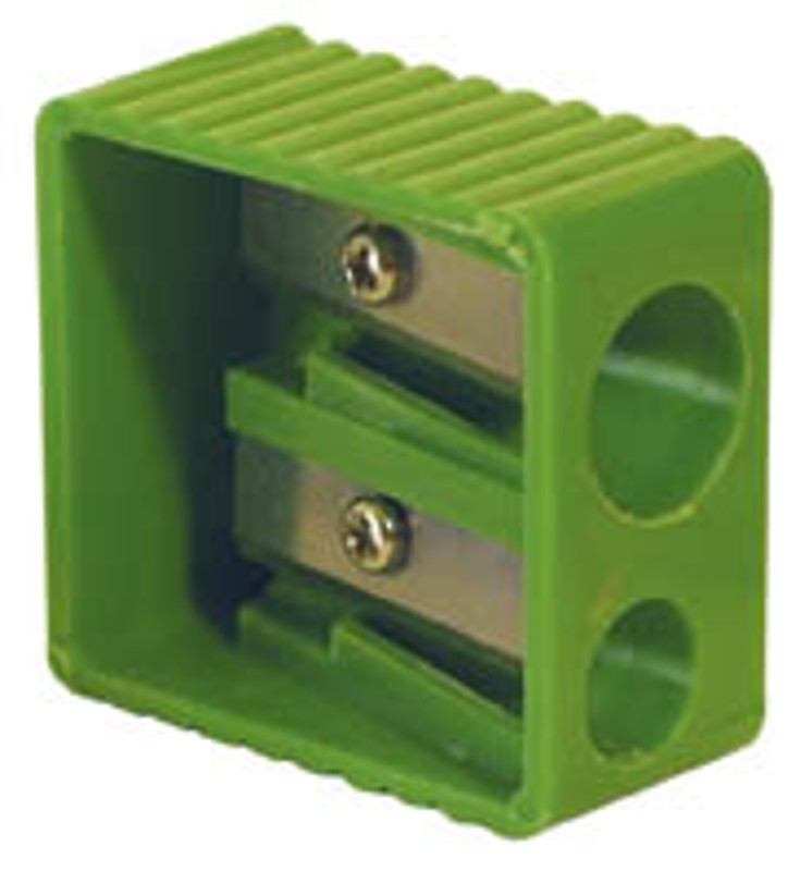 QIZZLE PLASTIC PENCIL SHARPENER 2 HOLE