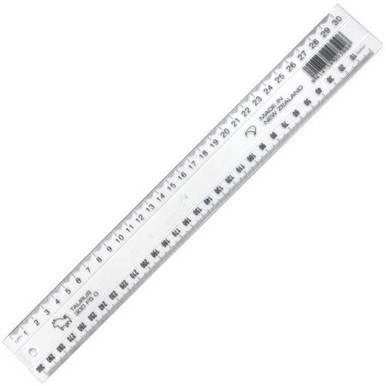 Clear Plastic Rulers 300mm [Pack 20], Fast UK Delivery