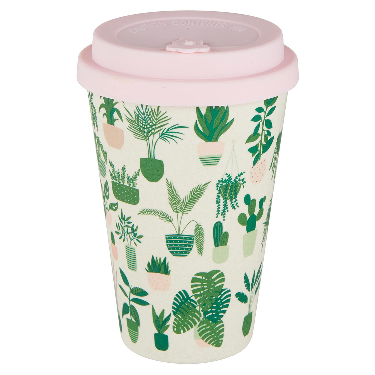 PRETTY IN PINK Bamboo Fibre Travel Mug Eco Friendly Bamboo 