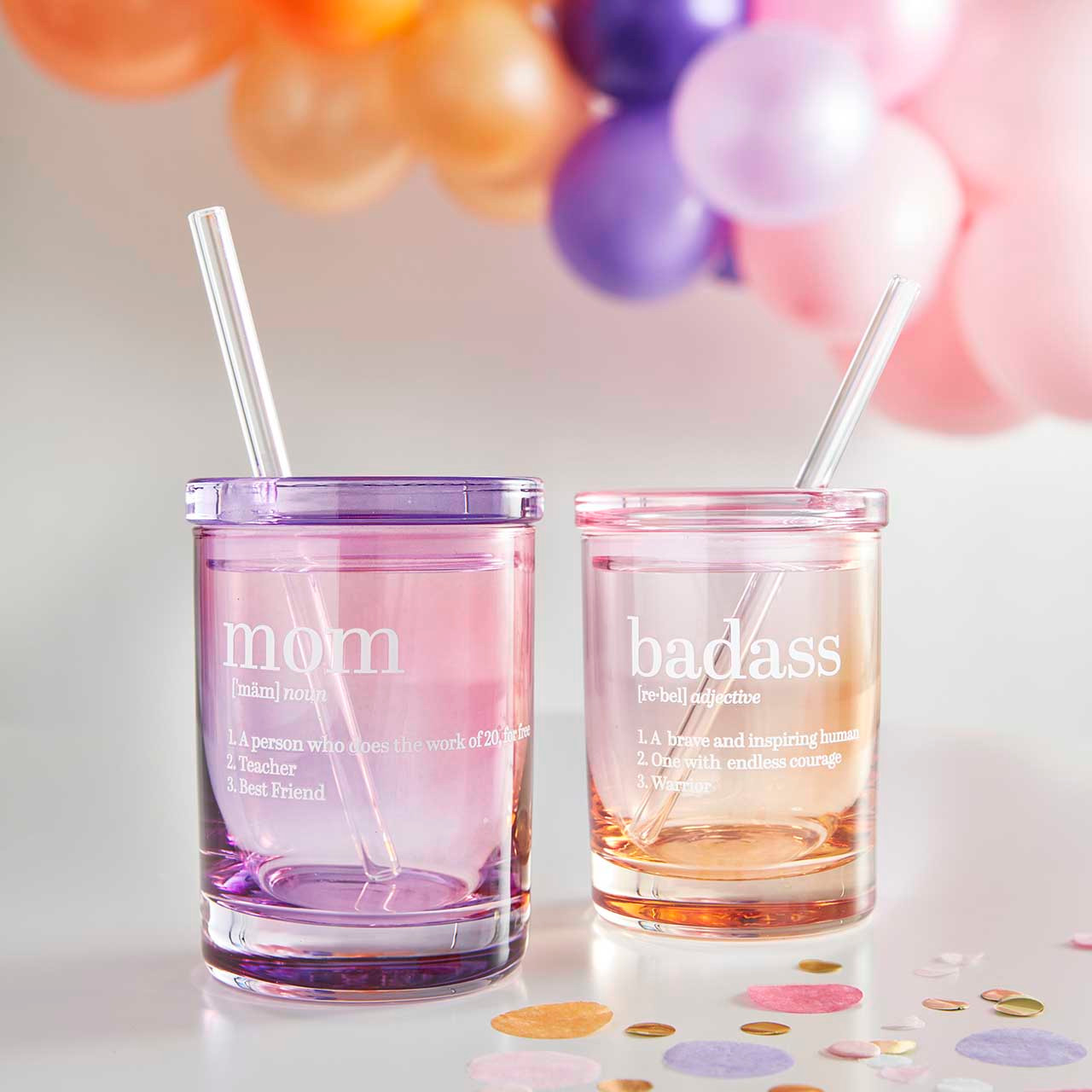 Glass Can with Lid + Straw - Manifest That Sh*t – She She Boutique