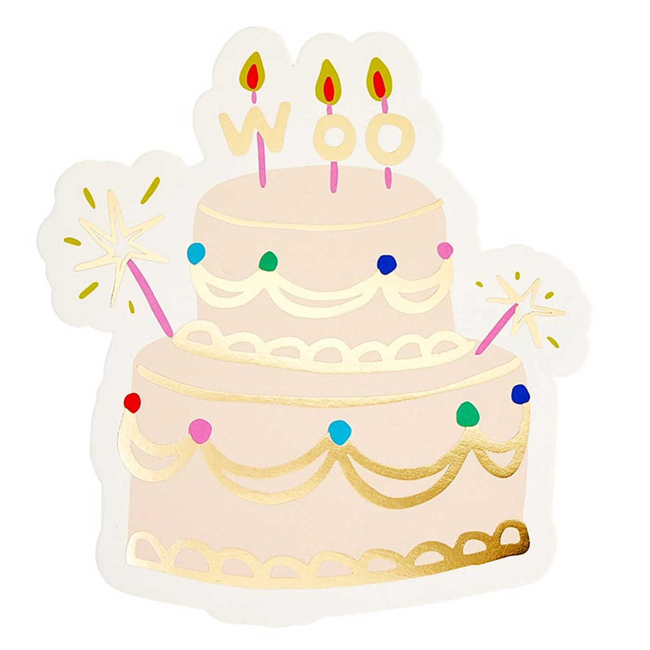 gold birthday cake clipart