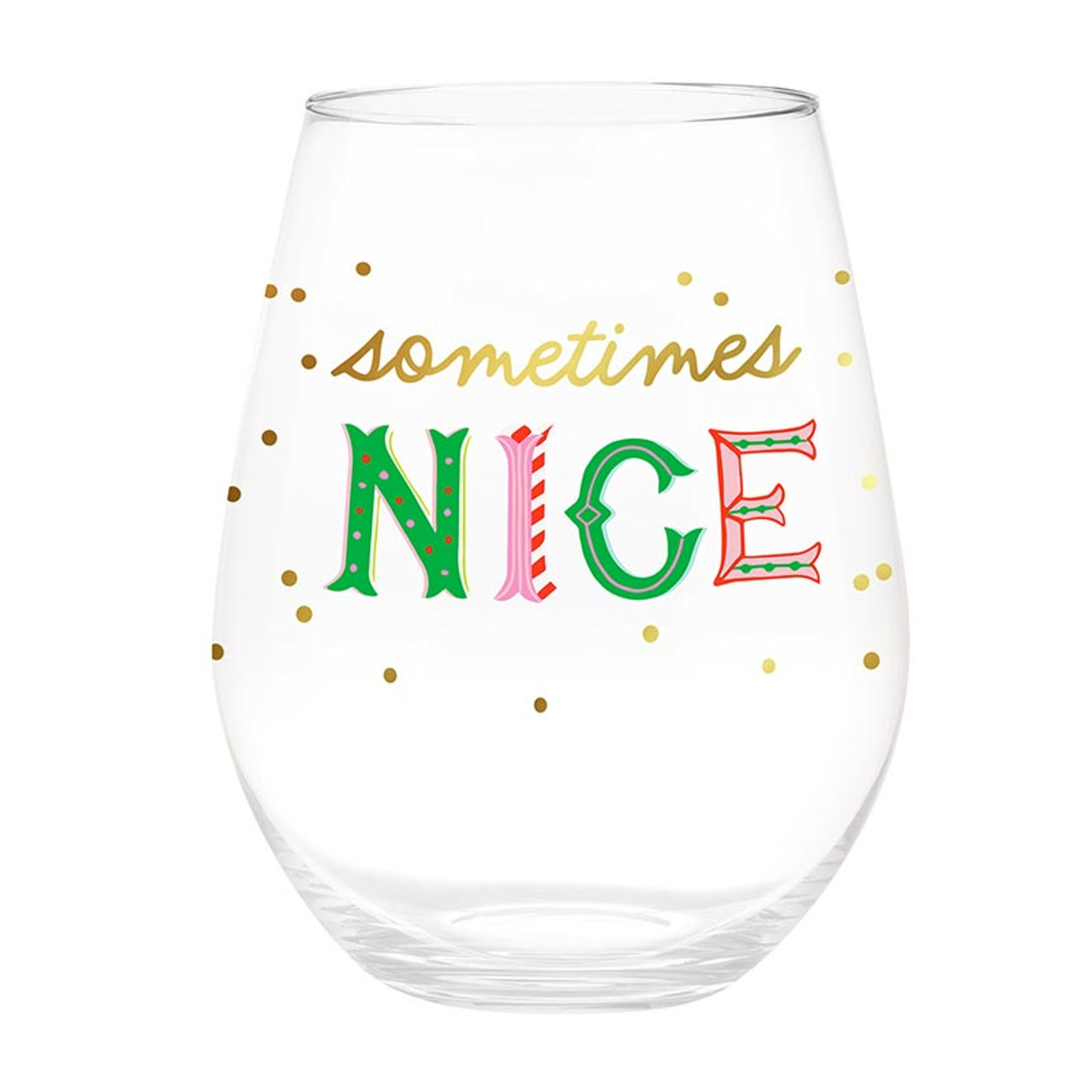 Lushy Wino – WINOS Women In Need Of Sanity Cute, Novelty, Etched Stemless  18-Ounce Wine Glass with Funny Sayings in Gift Box