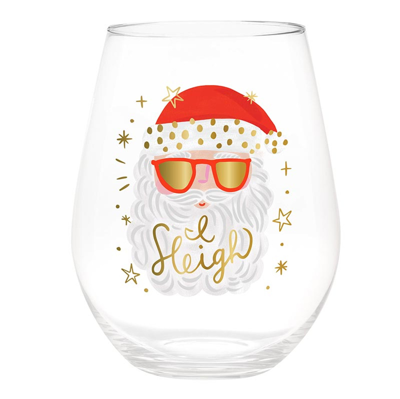 Yuletide Stemless Wine Glass