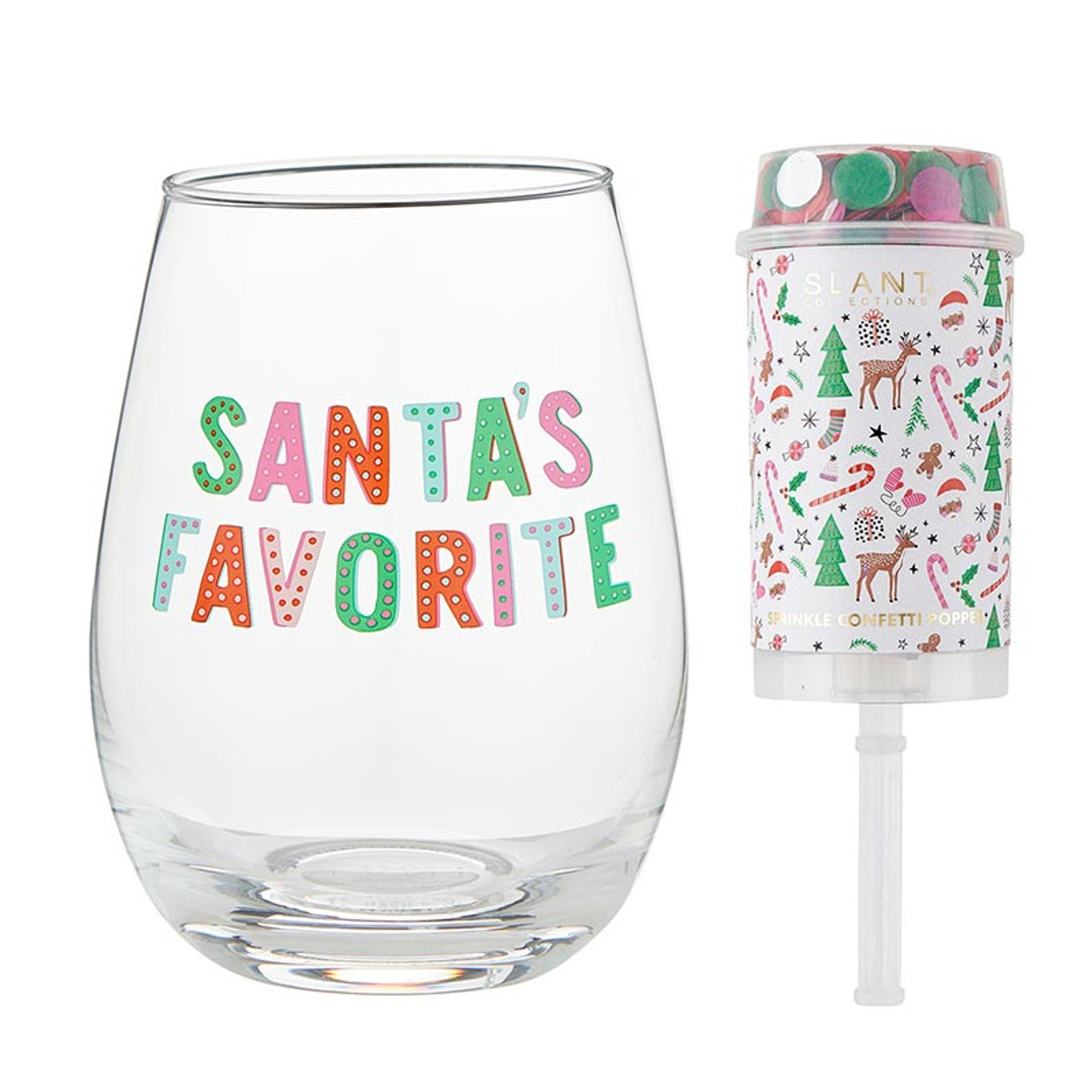 Wineglass & Popper Gift Set - Christmas is Everything Hohoho