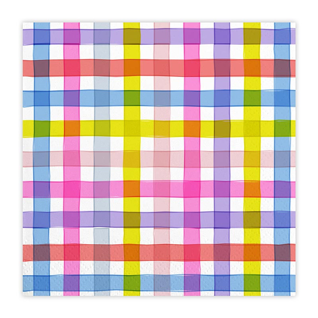 Slant Collections Gingham Beverage Napkin