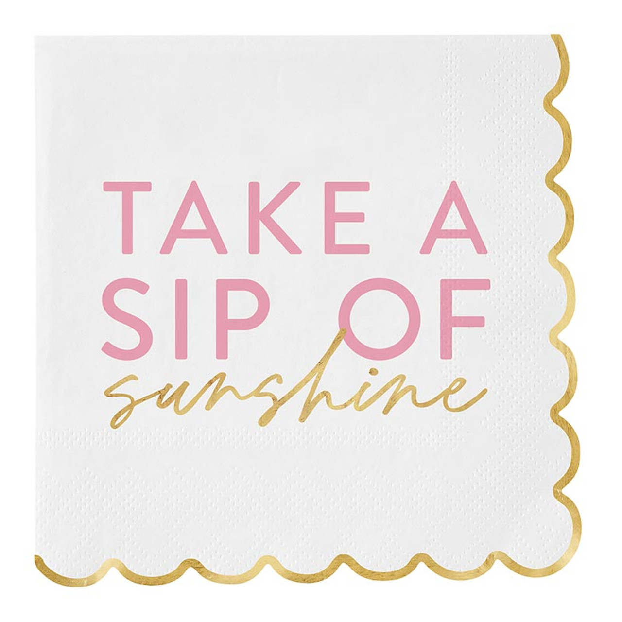 Paper Napkin with Scallop | Sip of Sunshine - Thumbnail 3