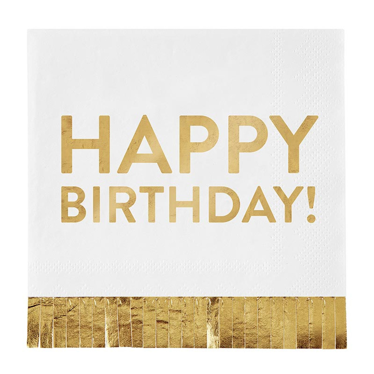Foil Fringe Napkin Happy Birthday - Thumbnail 5
