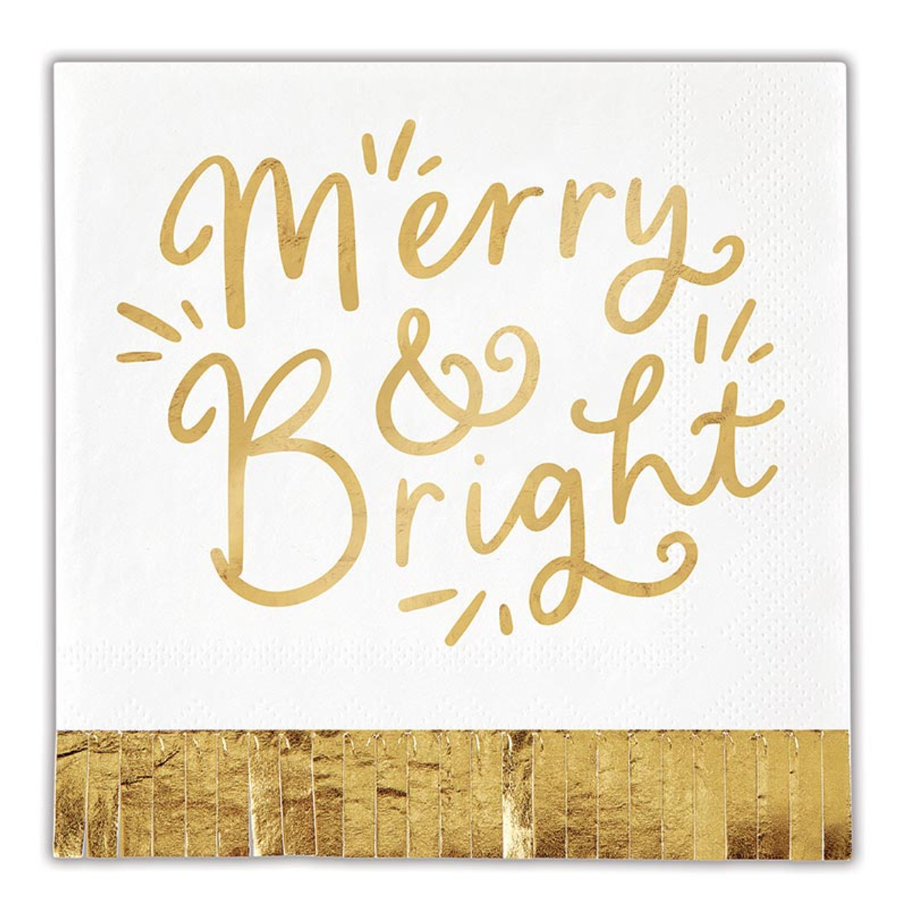 Slant Collections Foil Fringe Napkin - Thumbnail 2