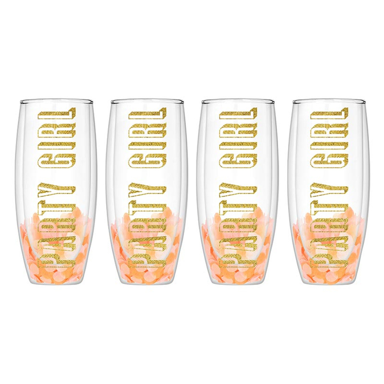 Double-Wall Champagne Flutes - Party Girl - Thumbnail 2