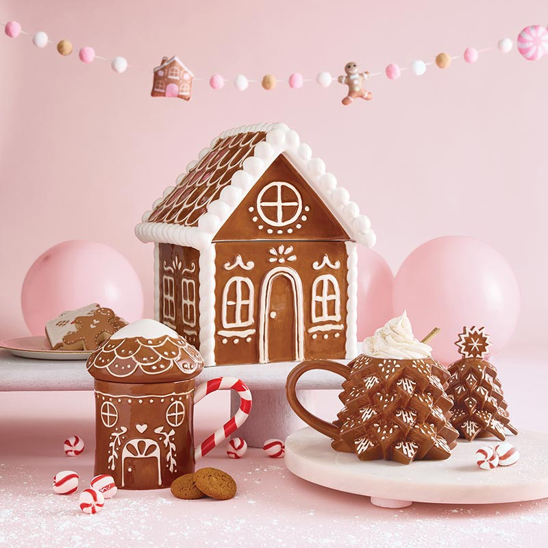 Slant Collections Gingerbread House Cookie Jar - Thumbnail 2
