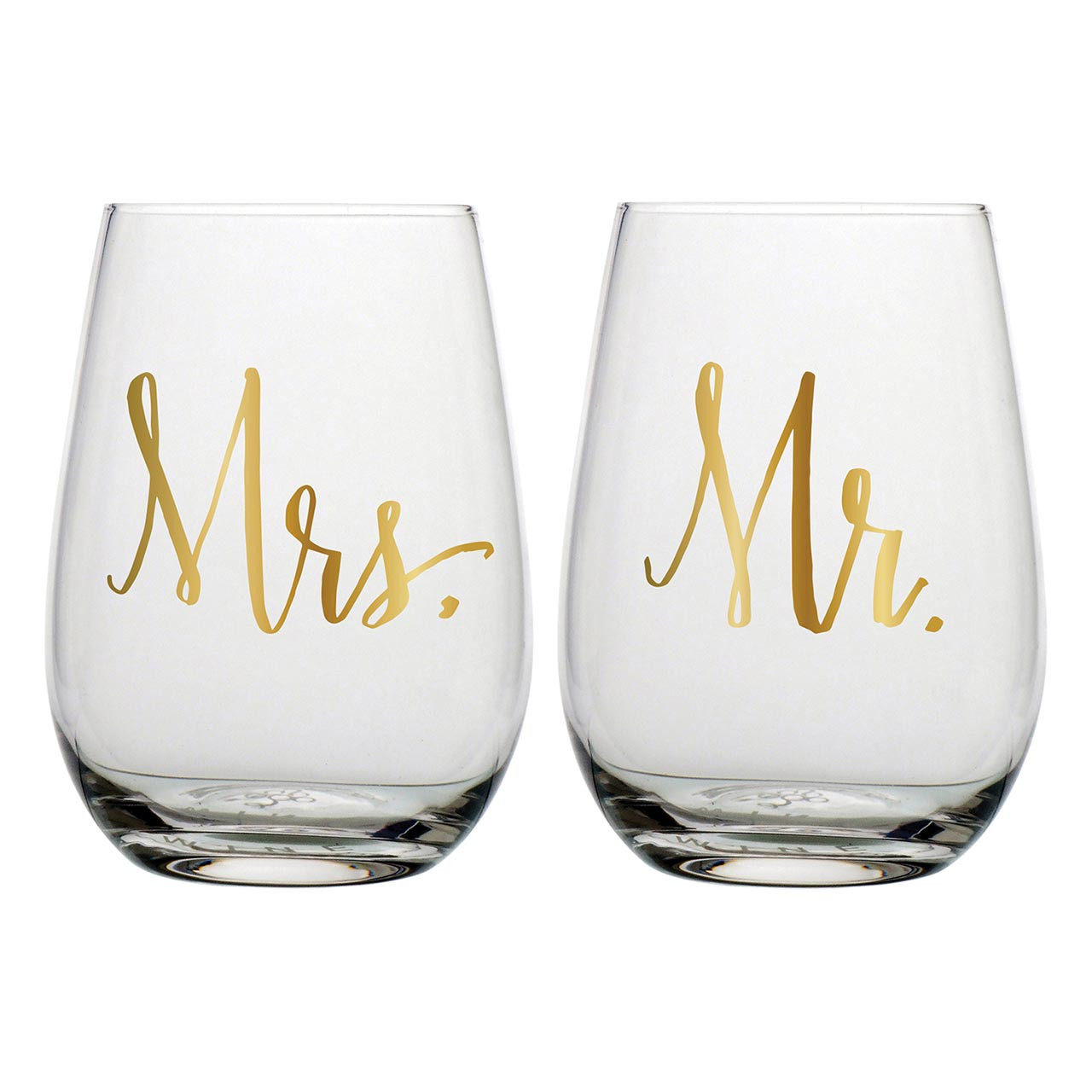 Mix and Match, Mr & Mrs 16 oz Wine Glasses