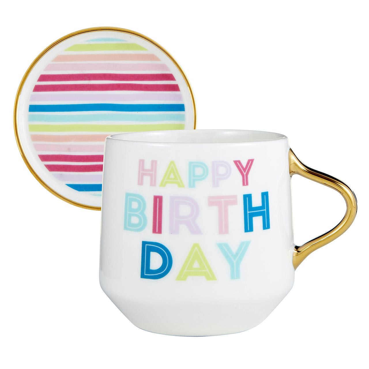 Mug Coaster Lid Happy Birthday Consumer Slant Collections