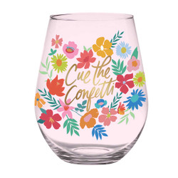 Thimblepress x Slant Jumbo Stemless Wine Glass - Cue The Confetti