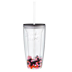 Pom Pom Travel Tumbler - Spooky Vibes