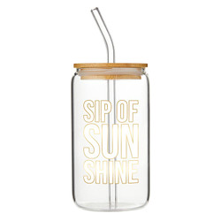 Glass Tumbler - Sip Of  Sunshine