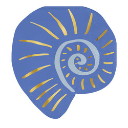 Foil Shaped Napkins - Conch - 20ct