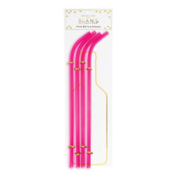Straws - Bright Pink 4-pk