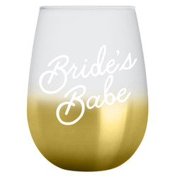 Wine Glass - Bride's Babe Gold