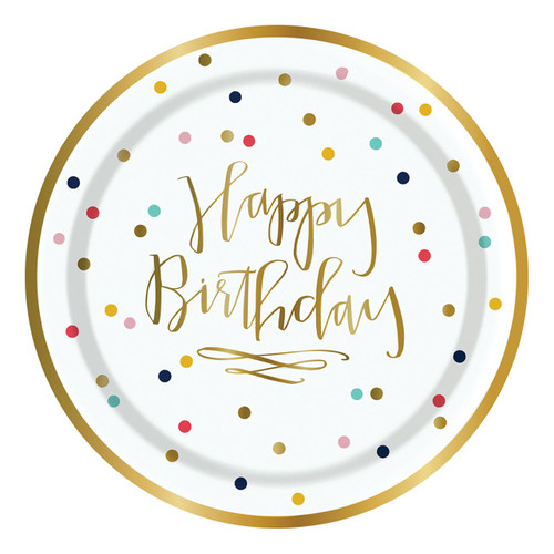 Paper Plates - Happy Birthday