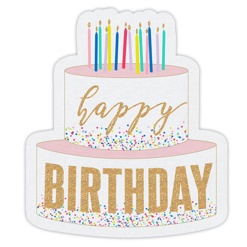 Shaped Napkins - Happy Birthday Cake