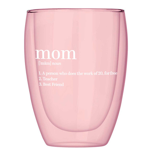 Double-Wall Stemless Glass - Mom