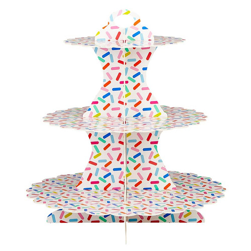 Cardboard Cupcake Stand - Sprinkle Pattern
