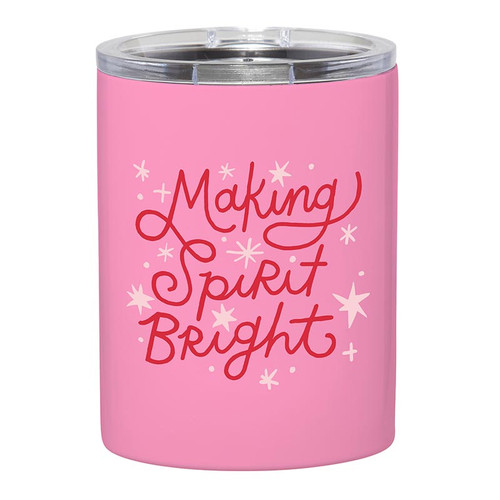 Stainless Steel Tumbler - Spirits Bright Pink