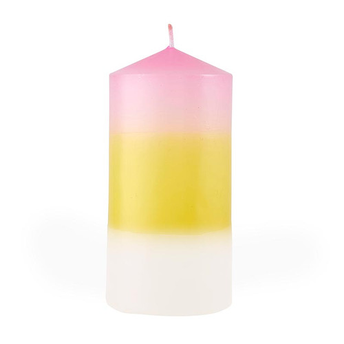 Pillar Candle - Pink-Orange-White