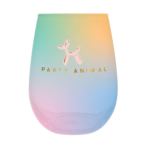Stemless Wine Glass - Party Animal