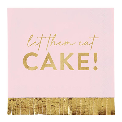 Foil Fringe Napkin - Let them Eat Cake