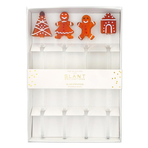 Glass Stir Sticks - Gingerbread Glass Stir Sticks - Gingerbread