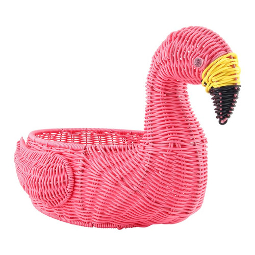 Wicker Basket - Flamingo