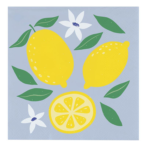 Beverage Napkins - Lemons - 20ct