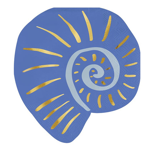 Foil Shaped Napkins - Conch - 20ct