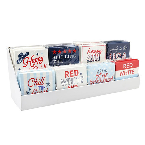 4th of July Napkins w/ Display
