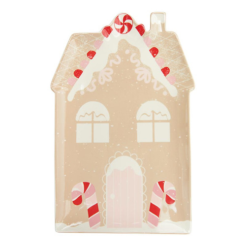 Stoneware Tray - Gingerbread House
