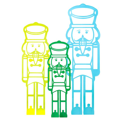 Acrylic Decoration - Nutcrackers - Set of 3