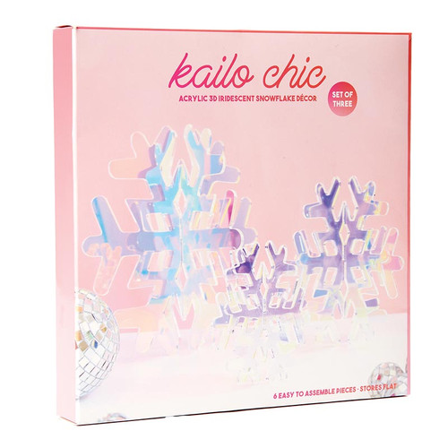 Acrylic Decoration - Snowflakes - Set of 3