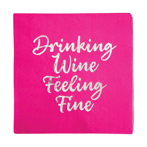Beverage Napkins - Drink Wine