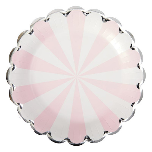 Paper Dinner Plate - White Pinwheel 