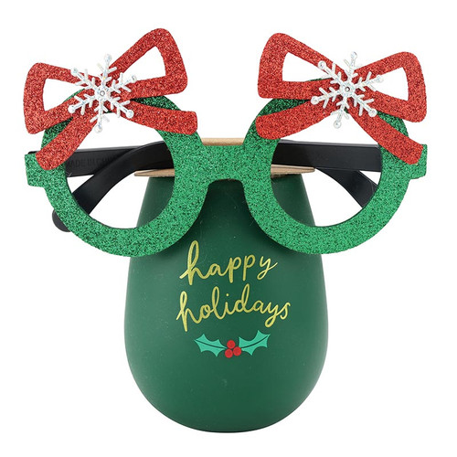 Silicone Wine Glass - Happy Holidays