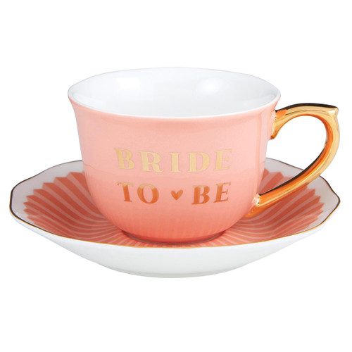 Tea Cup and Saucer Set - Bride to Be