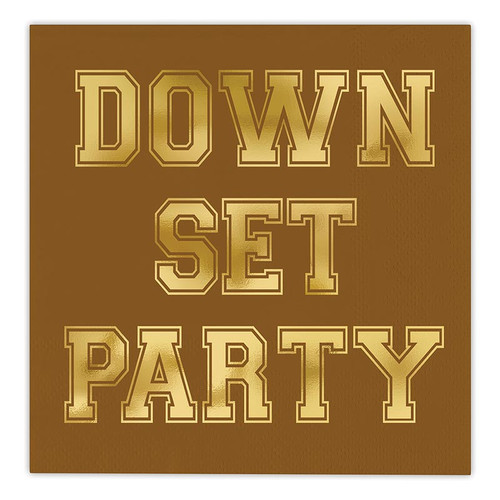 Foil Beverage Napkins - Down Set Party - 20ct