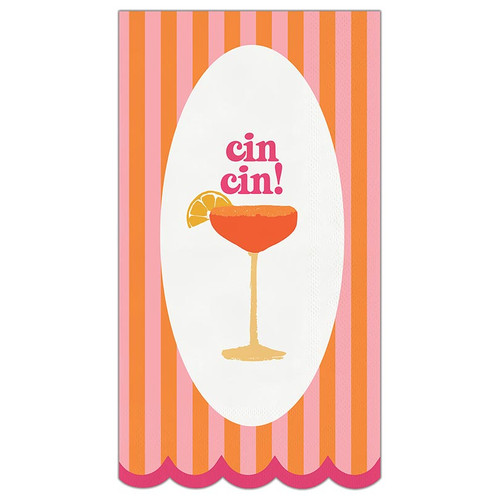 Scalloped Guest Napkins - Cin Cin! - 20ct