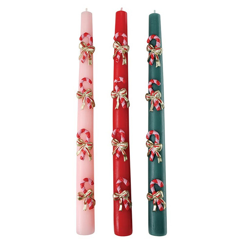Bow Taper Candle - Set of 3
