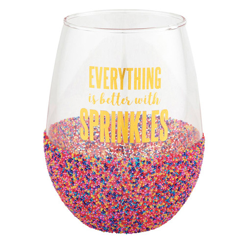 Wine Glass - Everything is Better with Sprinkles