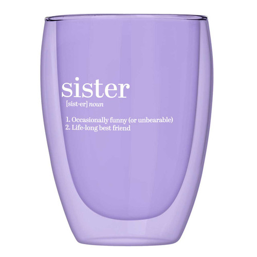 Double-Wall Stemless Glass - Sister
