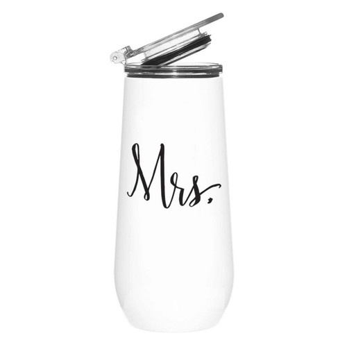 Stainless Steel Champagne Tumbler - Mrs