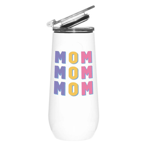 Stainless Steel Champagne Tumbler - Mom Mom Mom