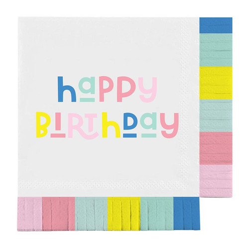 Fringe Napkins - Happy Birthday Kids